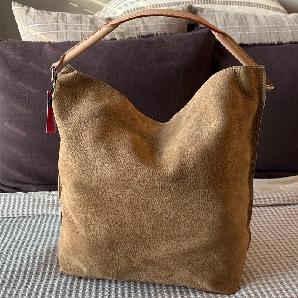 Carolina Herrera Delphine Ivory and Tan Hobo Bag - Picture 4 of 8